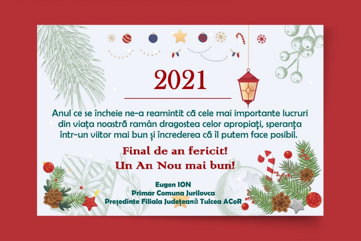 “La mulţi ani şi un an nou fericit!” – Primarul comunei Jurilovca, Eugen Ion